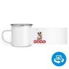 Кружка металлическая белая (круговая запечатка)