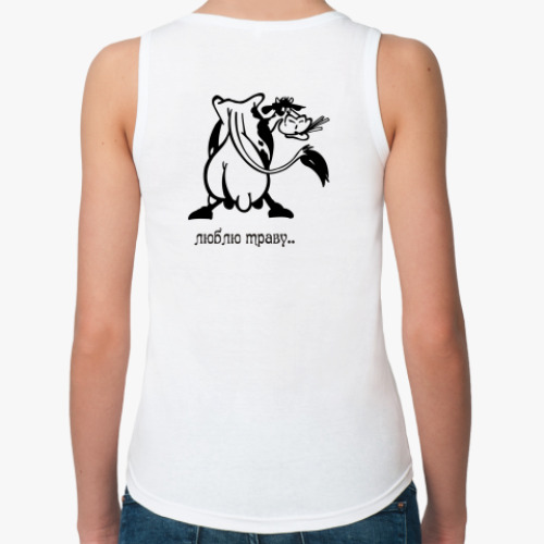 Женская майка с принтом корова