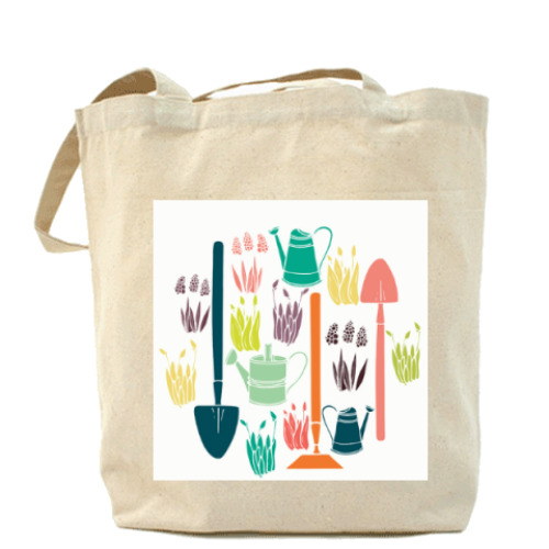 Сумка шоппер с принтом Сад - огород