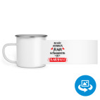 Кружка металлическая белая (круговая запечатка)