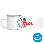 Кружка металлическая белая (круговая запечатка)