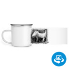 Кружка металлическая белая (круговая запечатка)