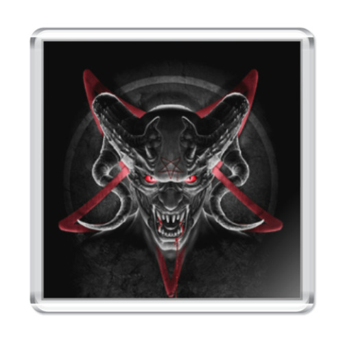 Магнит с принтом Взгляд демона