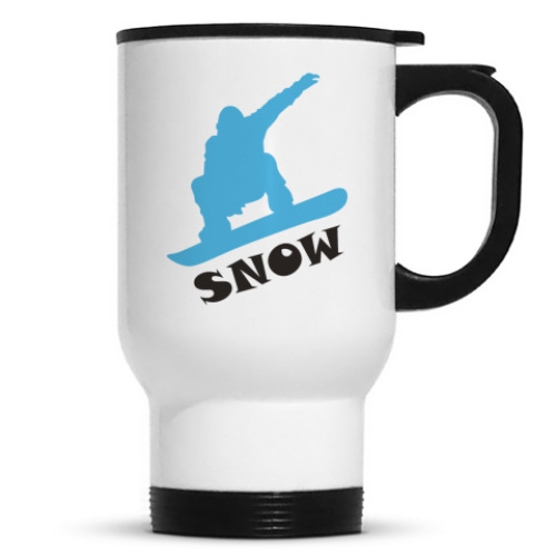 Кружка-термос с принтом Snowboard
