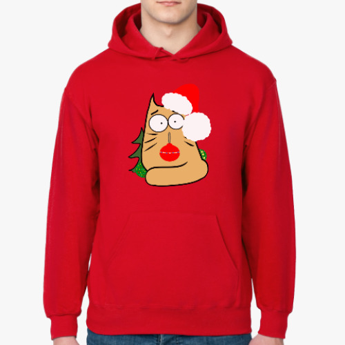 Толстовка худи с принтом Котик