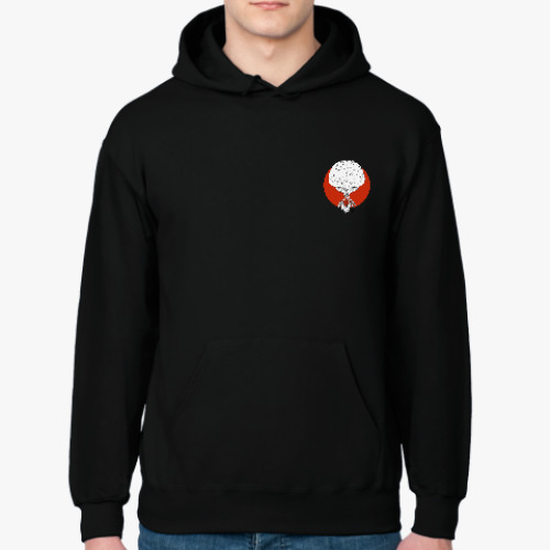 Толстовка худи с принтом Мозг айтишника