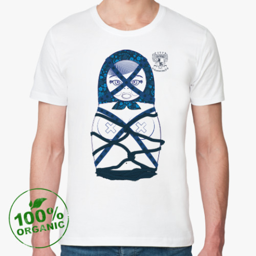 Футболка из органик-хлопка с принтом Бондажная Матрена. Схема