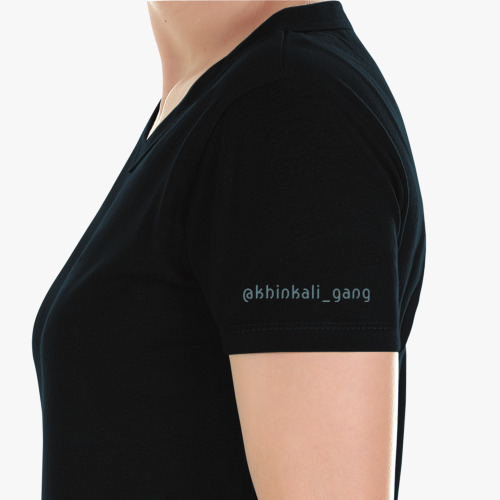 Женская футболка из органик-хлопка с принтом Смущенный грузинский хинкалик