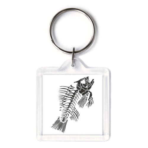 Брелок с принтом Скелет рыбы