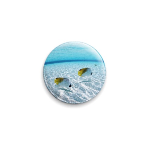 Значок 25мм с принтом ыбки