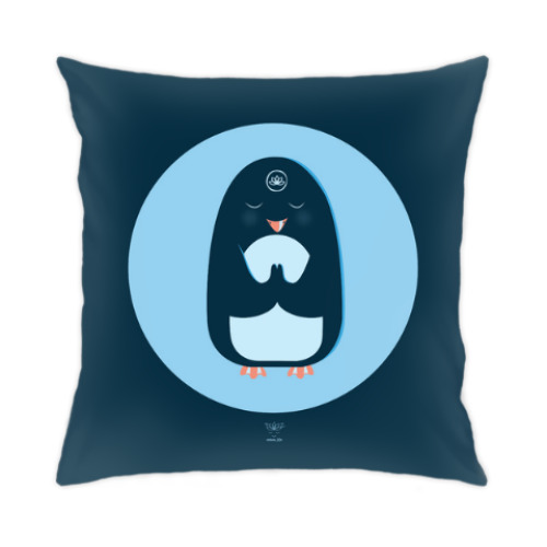 Подушка с принтом Animal Zen: P is for Penguin
