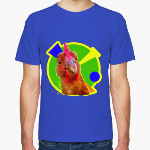 Футболка с принтом Удивленная птица