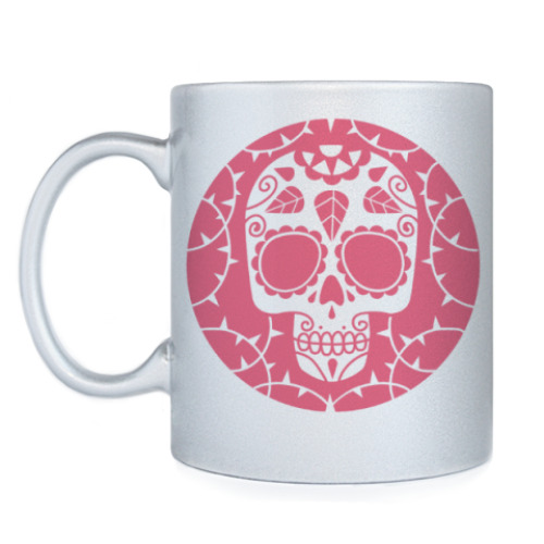 Кружка с принтом Мексиканский череп