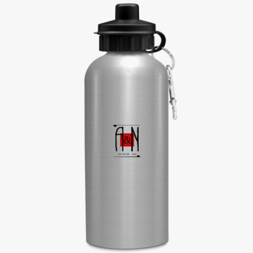 Бутылка с карабином (500 мл) с принтом ТИГРИНЫЙ ОСКАЛ