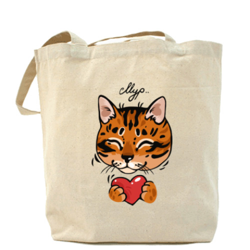 Сумка шоппер с принтом Кот Мур