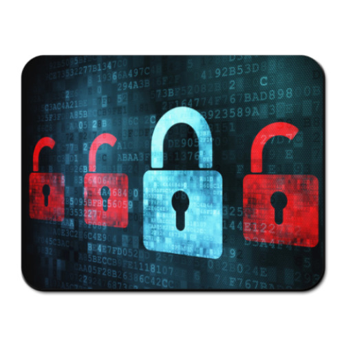 Коврик для мыши с принтом Взлом системы