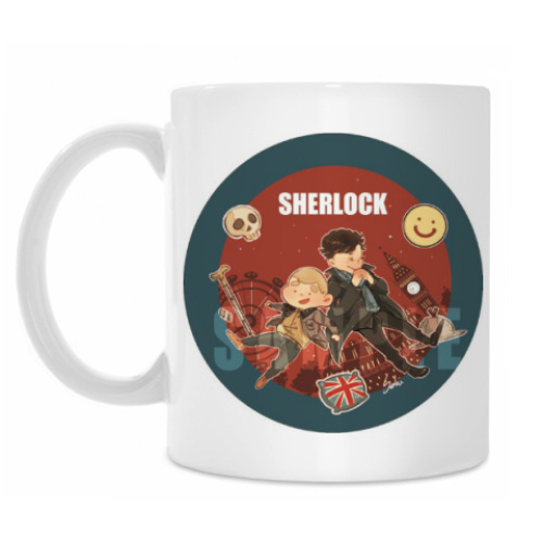 Кружка с принтом Шерлок Холмс