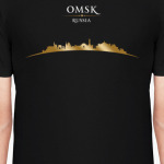 Омск Россия, силуэт города