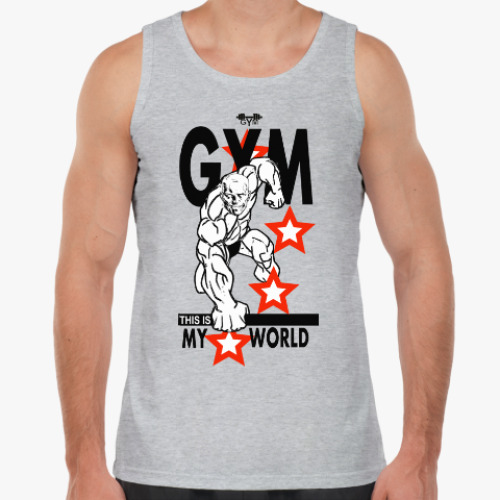 Майка с принтом GYM THIS IS MY WORLD!
