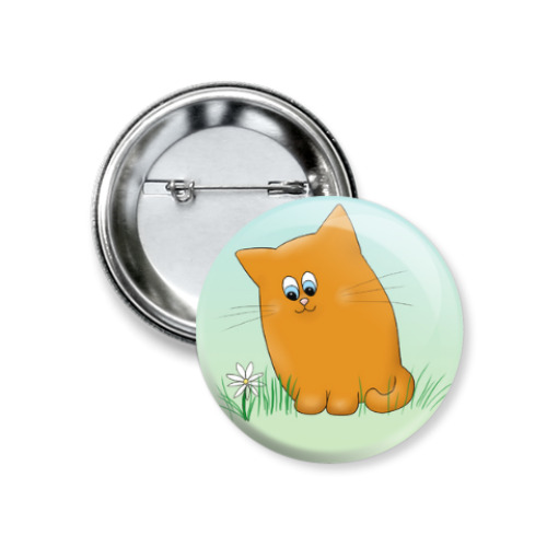 Значок 37мм с принтом Летний Пухлик