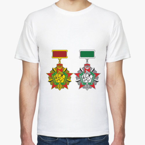 Футболка с принтом  Отличник погранвойск