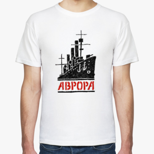 Футболка с принтом Крейсер Аврора. Возвращение 2016.