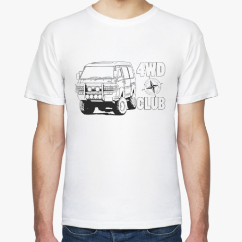 Футболка с принтом Mitsubishi Delica 4WD