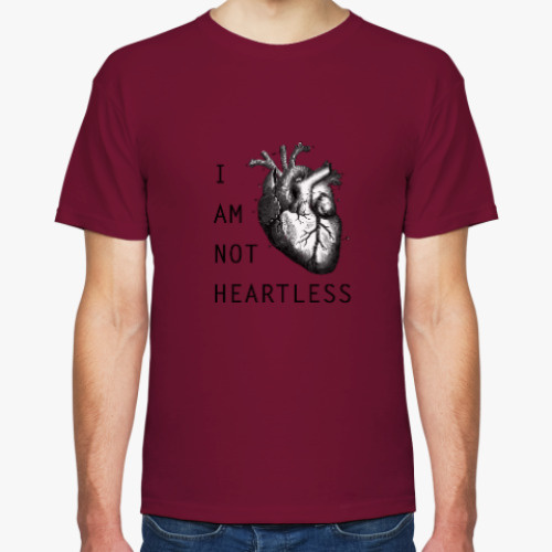 Футболка с принтом I am not heartless