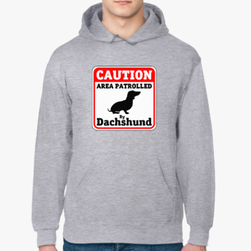 Толстовка худи с принтом Caution Area Patrolled