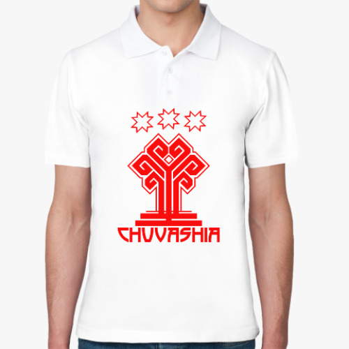 Рубашка поло с принтом Жителям республики посвящается...