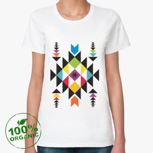 Женская футболка из органик-хлопка с принтом Indian