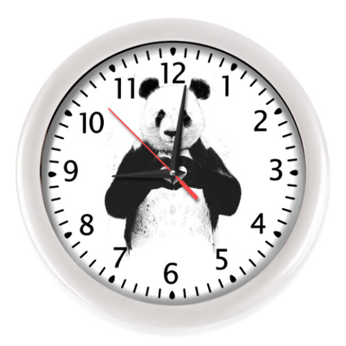 Настенные часы с принтом Панда