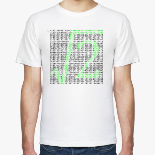 Футболка с принтом Корень из 2