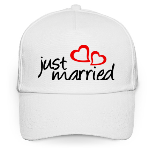 Кепка бейсболка с принтом Just Married