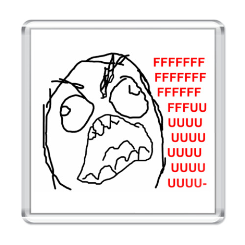 Магнит с принтом   FFUUU