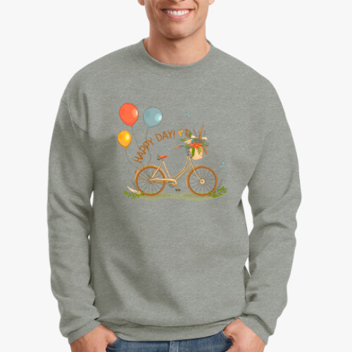 Свитшот с принтом Happy day!