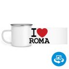 Кружка металлическая белая (круговая запечатка)