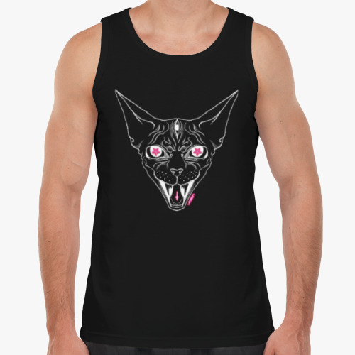 Майка с принтом Demon Cat