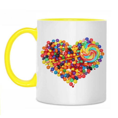 Кружка с принтом I love you - Любовь в сердце