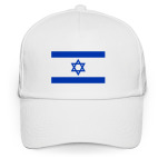 Кепка / бейсболка, белая (печать) Флаг Израиль