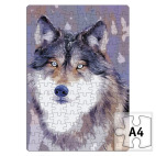 Сказочный волк, яркий принт с животным