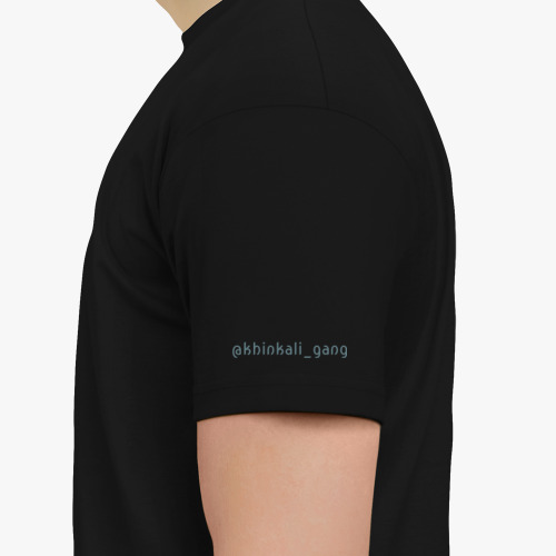 Футболка из органик-хлопка с принтом Смущенный грузинский хинкалик