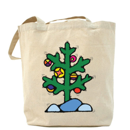 Сумка шоппер с принтом Нестандартная елочка