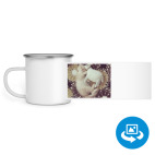 Кружка металлическая белая (круговая запечатка)