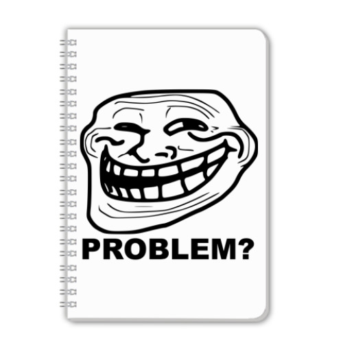 Тетрадь с принтом trollface