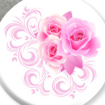 Букет роз с узорами