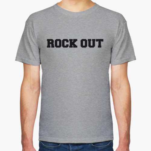 Футболка с принтом ROCK OUT