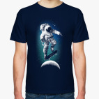 Классическая футболка Astronaut on skateboard