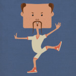 Смешной нарисованный каратист