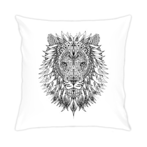 Подушка с принтом Лев
